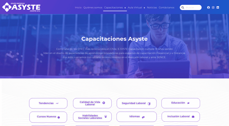 Asyste — sitio corporativo